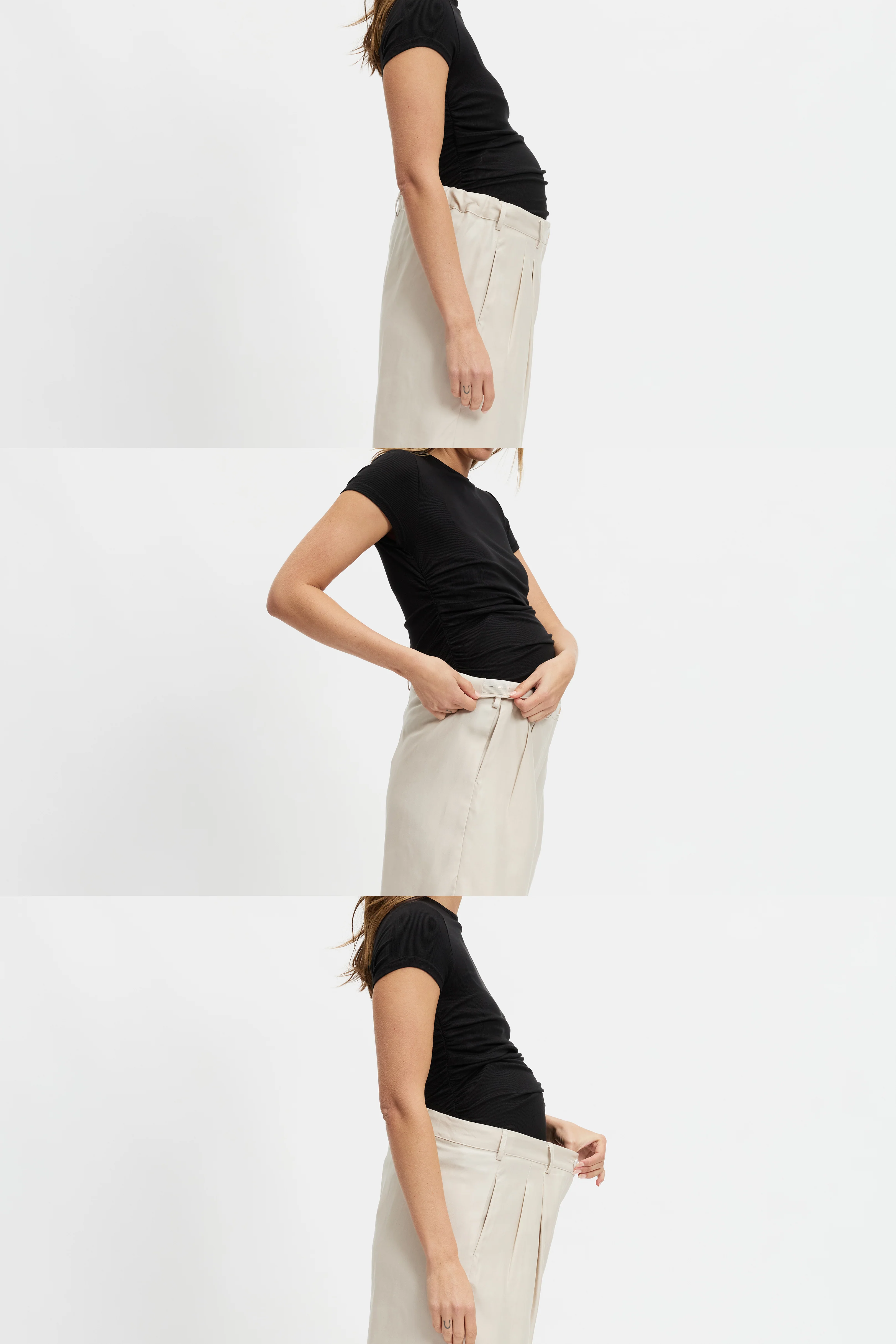 Goldie Adjustable-Waist Bermuda Short - Cream - Image 2