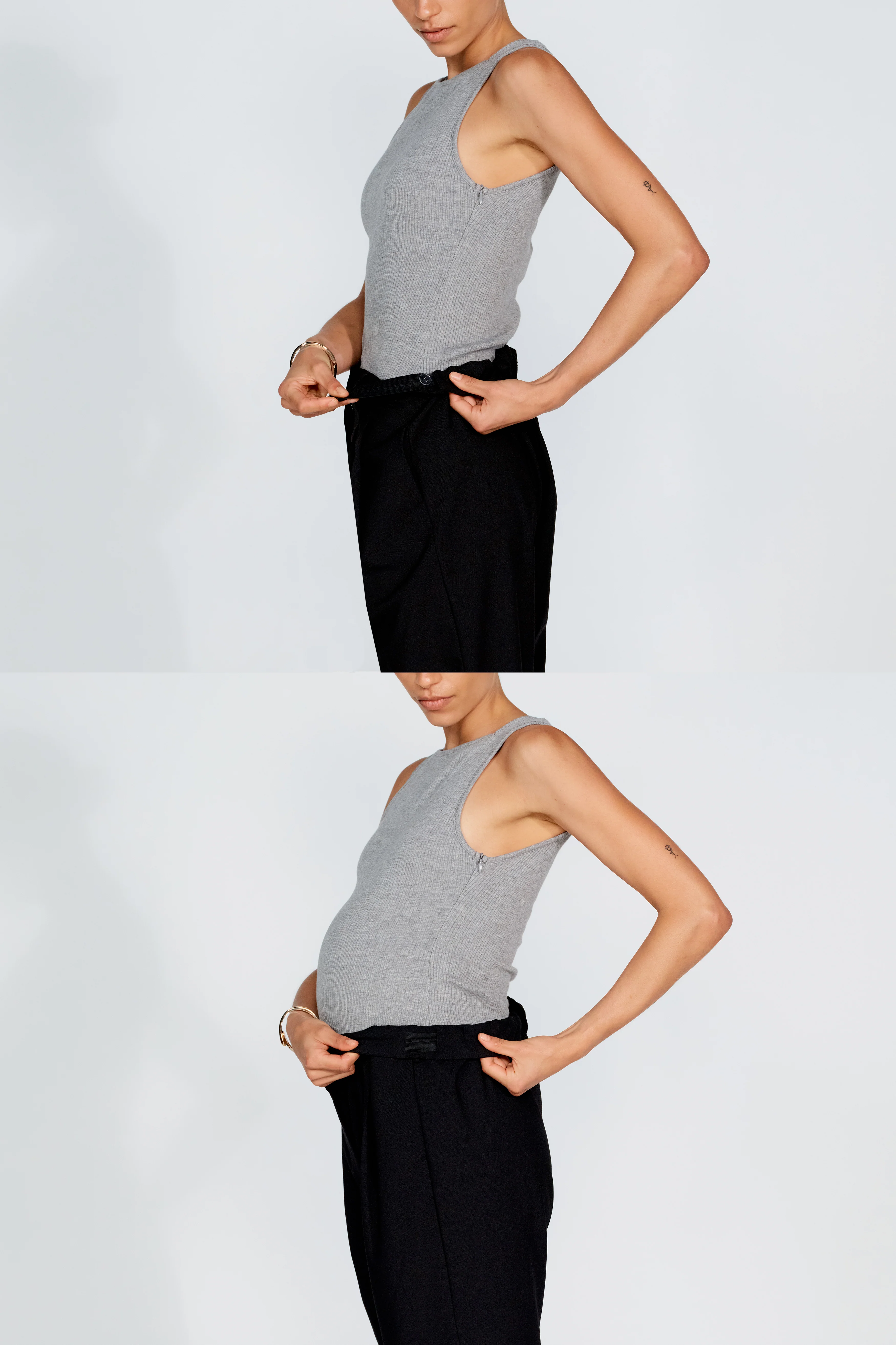 Sadie Adjustable Tailored Trouser - Black - Image 4