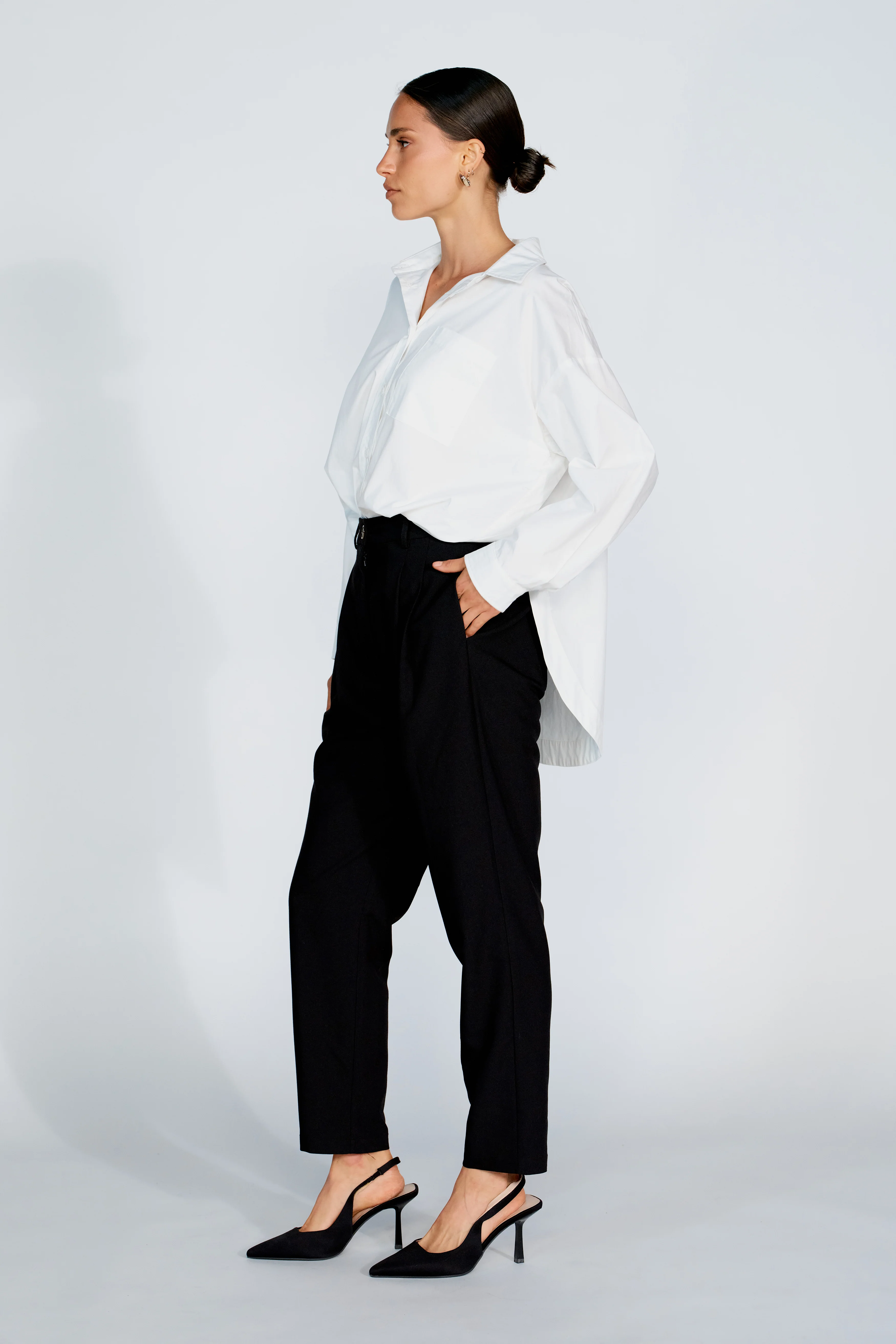 Sadie Adjustable Tailored Trouser - Black - Image 8
